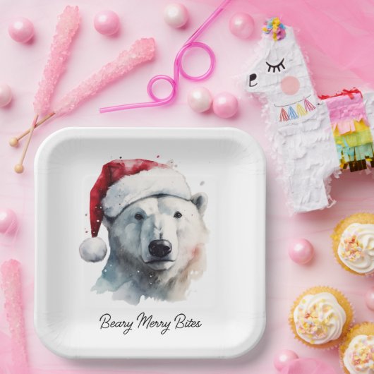 Jingle Bear Joy, custom Pappteller (Party)