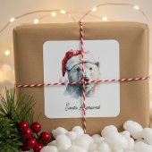 Jingle Bear Joy, custom Quadratischer Aufkleber