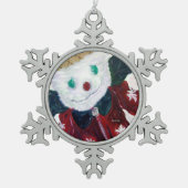 Jingle Bear Schneeflocken Zinn-Ornament (Vorderseite)
