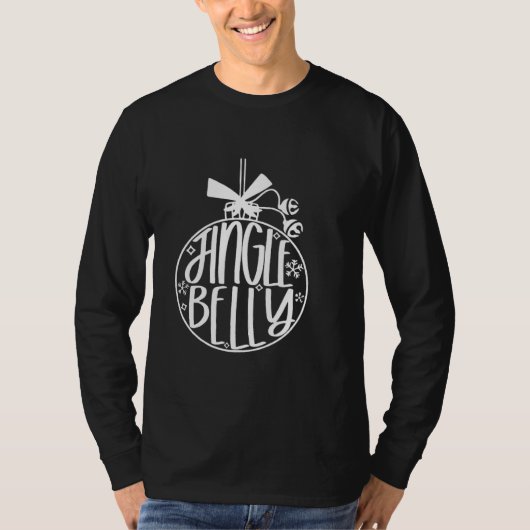 Jingle Bell All The Way Christmas Pregnancy T-Shirt (Vorderseite)