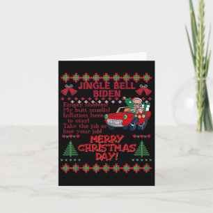 Jingle Bell Biden Xmas Santa Trump Uggge Christmas Karte
