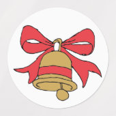 Jingle Bell Cartoon Christmas Bells Clipart Clip Etiketten (Design 2)