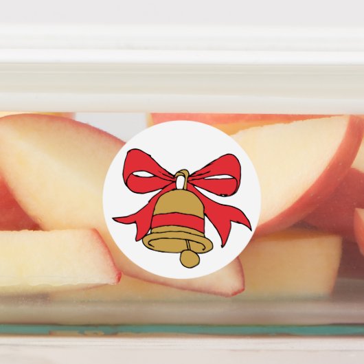 Jingle Bell Cartoon Christmas Bells Clipart Clip Etiketten (Befestigt)