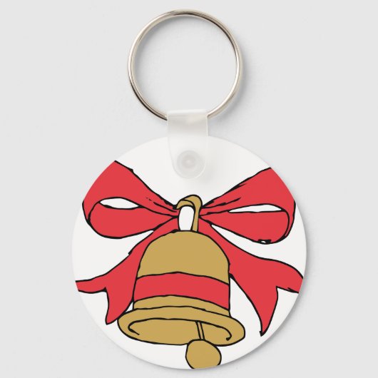 Jingle Bell Cartoon Christmas Bells Clipart Clip Schlüsselanhänger (Vorderseite)