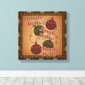 Jingle Bell Christmas Holiday Leinwand (Insitu (Holzboden))