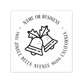Jingle Bell Christmas Mail Name und Rücksendeadres Permastempel