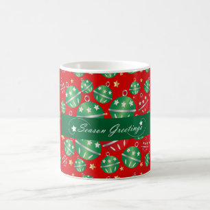Jingle Bell Christmas Ornament Design Pattern Kaffeetasse