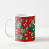 Jingle Bell Christmas Ornament Design Pattern Kaffeetasse (Links)