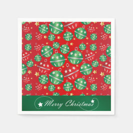 Jingle Bell Christmas Ornament Design Pattern Serviette