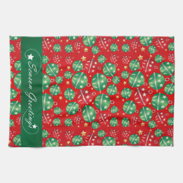 Jingle Bell Christmas Ornament Pattern Handtuch