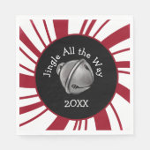 Jingle Bell Christmas Plates Serviette (Vorderseite)