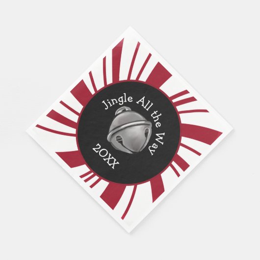 Jingle Bell Christmas Plates Serviette (Ecke)