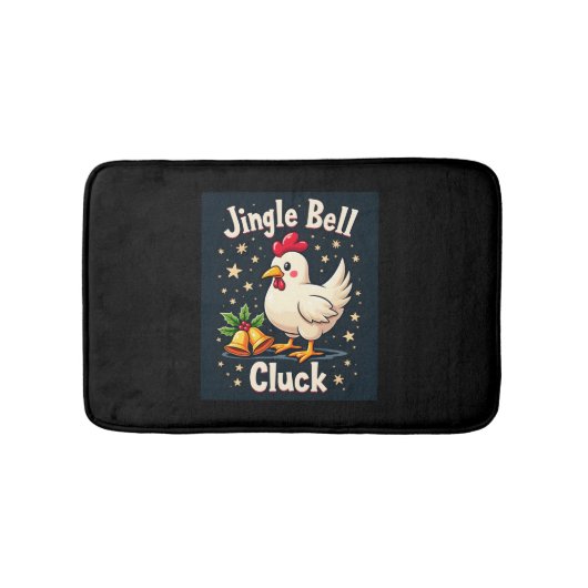 Jingle Bell Cluck Chicken Badematte (Vorderseite)