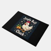 Jingle Bell Cluck Chicken Fußmatte (Schrägansicht)