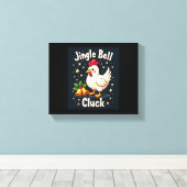 Jingle Bell Cluck Chicken Leinwanddruck (Insitu (Holzboden))