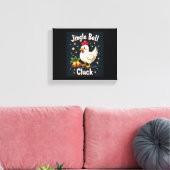 Jingle Bell Cluck Chicken Leinwanddruck (Insitu (Wohnzimmer))