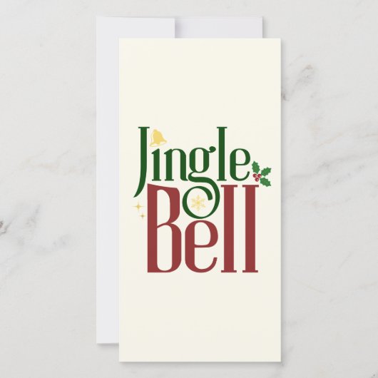 Jingle Bell Dankeskarte (Vorderseite)