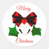 Jingle Bell Envelope Seals Runder Aufkleber (Vorderseite)