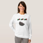 Jingle Bell-Felsen-Weihnachtsstrickjacke T-Shirt (Vorne ganz)