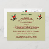 Jingle Bell-Fudge-Postkarte Feiertagspostkarte (Vorne/Hinten)
