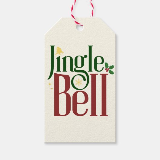 Jingle Bell Geschenkanhänger (Vorderseite)