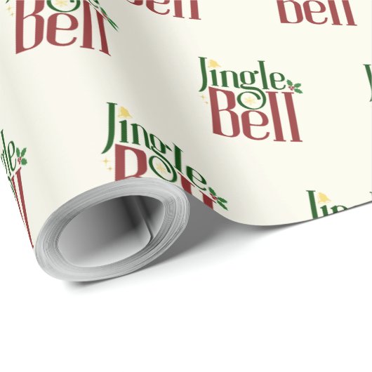 Jingle Bell Geschenkpapier (Rolleneckpunkt)