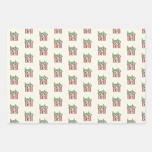 Jingle Bell Geschenkpapier Set (Vorderseite)