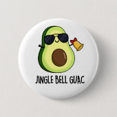 Jingle Bell Guac Funny Avocado Christmas Pub Button (Vorderseite)
