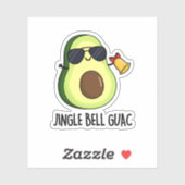 Jingle Bell Guac Funny Avocado Pun Aufkleber (Blatt)