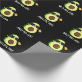 Jingle Bell Guac Funny Avocado Pun Dark BG Geschenkpapier (Ecke)
