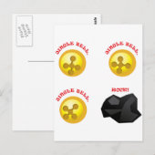 Jingle Bell, Jingle Bell, Jingle Bell, Rock! Postkarte (Vorne/Hinten)