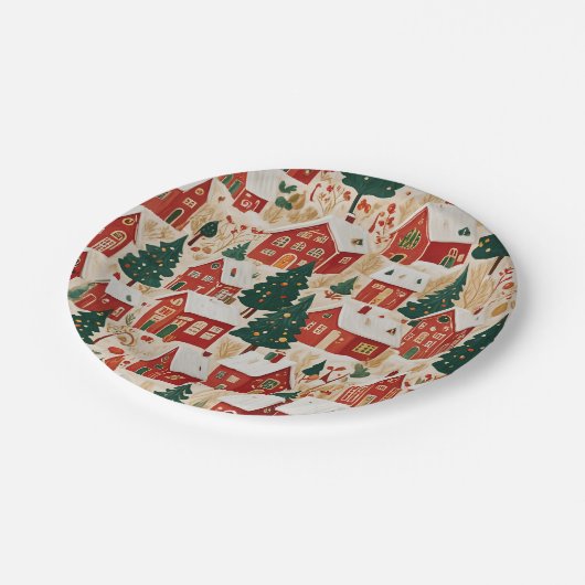 Jingle Bell Jubilee Pappteller (Schrägansicht)