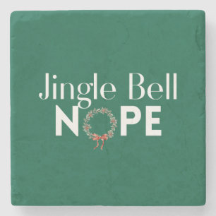 Jingle Bell Nope Weihnachtsstein Untersetzer