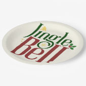 Jingle Bell Pappteller (Schrägansicht)