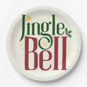 Jingle Bell Pappteller (Vorderseite)