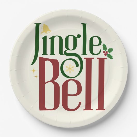 Jingle Bell Pappteller (Vorderseite)