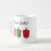 Jingle Bell Paprikaschoten Weihnachtsfeiertag Tass Kaffeetasse (Vorderseite Links)
