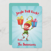 Jingle Bell Rock Elf mit Geschenkkarte (Vorne/Hinten)