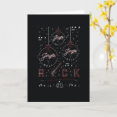 JINGLE BELL ROCK  /  Folded Christmas Card Karte (Gelbe Blume)