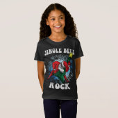 Jingle Bell Rock Santa Playing Gitarre Christmas F T-Shirt (Vorne ganz)