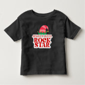 Jingle Bell Rock Star Black Christmas Kleinkind T-shirt (Vorderseite)