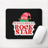 Jingle Bell Rock Star Black Christmas Toddler T Sh Mousepad (Mit Mouse)
