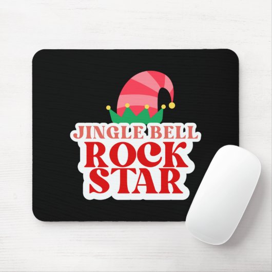 Jingle Bell Rock Star Black Christmas Toddler T Sh Mousepad (Mit Mouse)