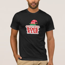 Jingle Bell Rock Star, Christmas Black T-Shirt