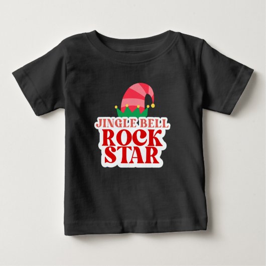 Jingle Bell Rock Star, Weihnachtskind Baby T-shirt (Vorderseite)