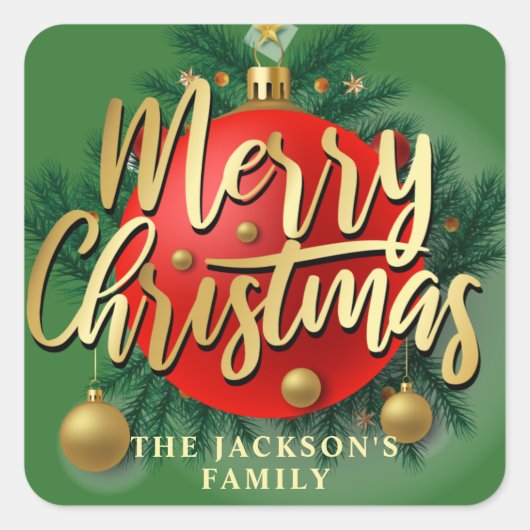 Jingle Bell Rock - Weihnachten Quadratischer Aufkleber (Vorderseite)
