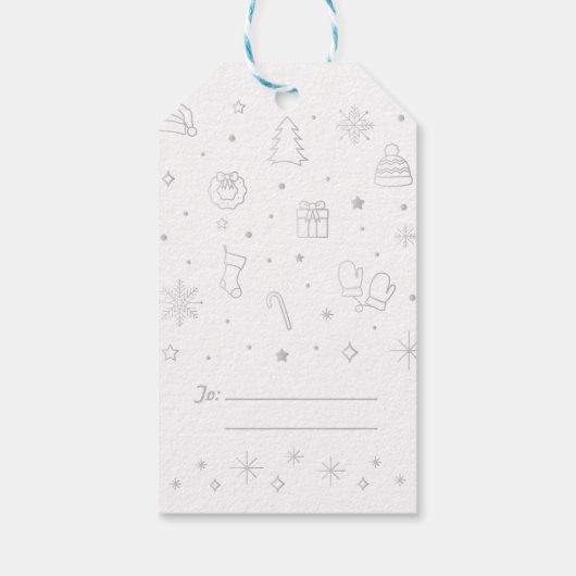 JINGLE BELL ROCK / Weihnachts-Geschenketiketten Geschenkanhänger (Rückseite)