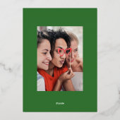 Jingle Bell Rock - Weihnachtskarte Folien Feiertagskarte (Rückseite)