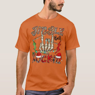 Jingle Bell Rockin' Lights Christmas Rock Skelett T-Shirt