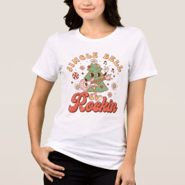 Jingle Bell Rockin Retro Musikalischer Weihnachtsb Tri-Blend Shirt